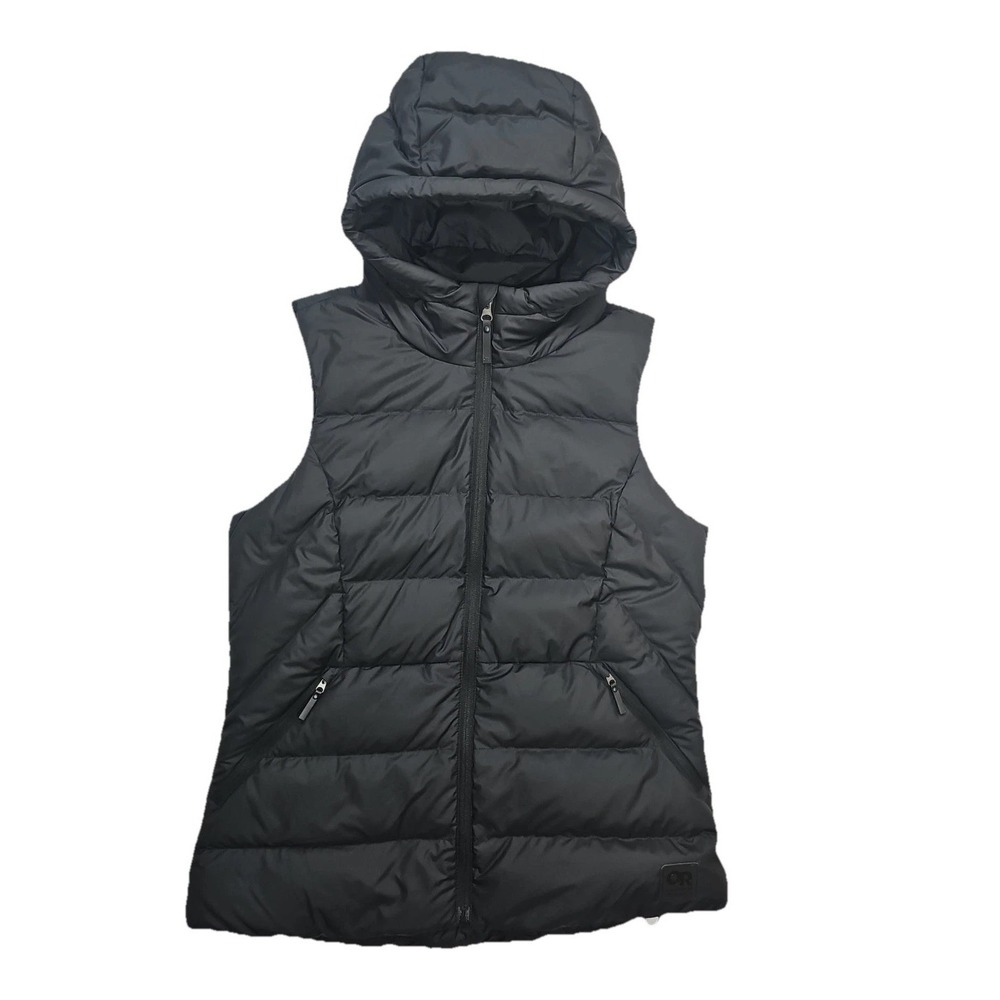 Outdoor Research Women's Coldsnap Hooded Down Vest 700-Fill! Packable! Med black